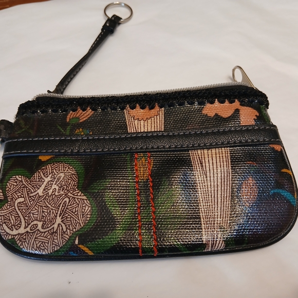 Sakroots Black Multicolor Women's Key, Coin, Card Holder - Picture 2 of 7